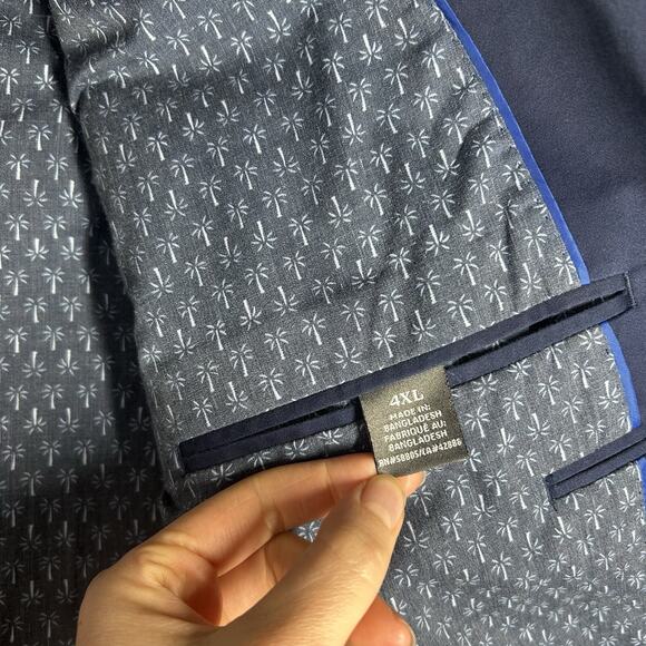 Oak Hill Sport Coat Mens 4XL Blue 2 Button Blazer Jacket Casual Dress - Picture 8 of 9